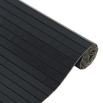 vidaXL Rug Rectangular Black 70x300 cm Bamboo