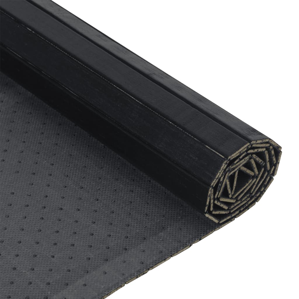 vidaXL Rug Rectangular Black 70x300 cm Bamboo