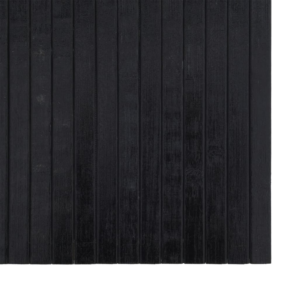 vidaXL Rug Rectangular Black 70x300 cm Bamboo