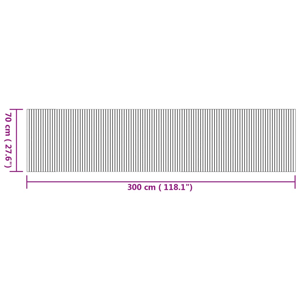 vidaXL Rug Rectangular Nature 70x300 cm Bamboo