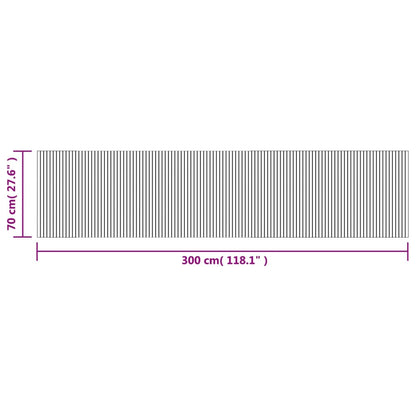 vidaXL Rug Rectangular Dark Brown 70x300 cm Bamboo