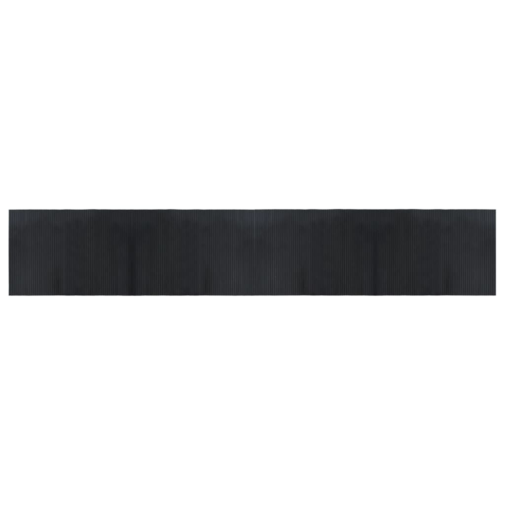 vidaXL Rug Rectangular Black 70x400 cm Bamboo