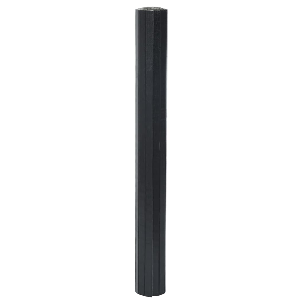 vidaXL Rug Rectangular Black 70x400 cm Bamboo