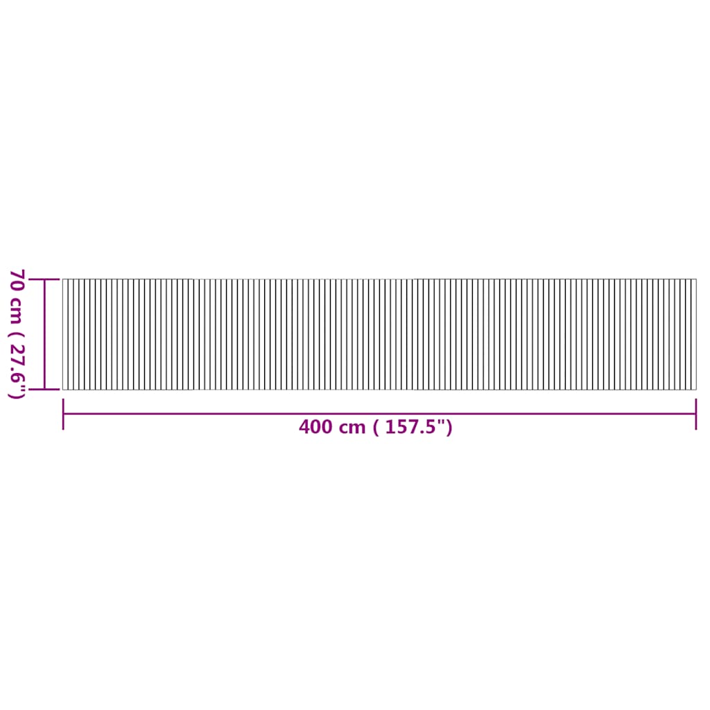vidaXL Rug Rectangular Nature 70x400 cm Bamboo
