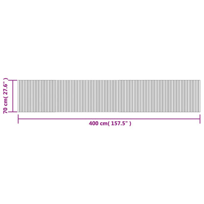 vidaXL Rug Rectangular Grey 70x400 cm Bamboo