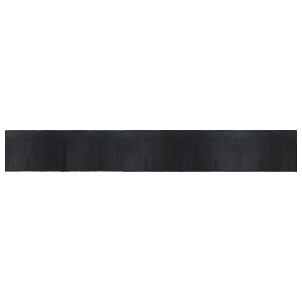 vidaXL Rug Rectangular Black 70x500 cm Bamboo