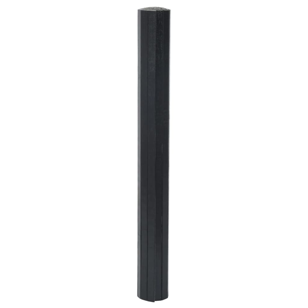 vidaXL Rug Rectangular Black 70x500 cm Bamboo