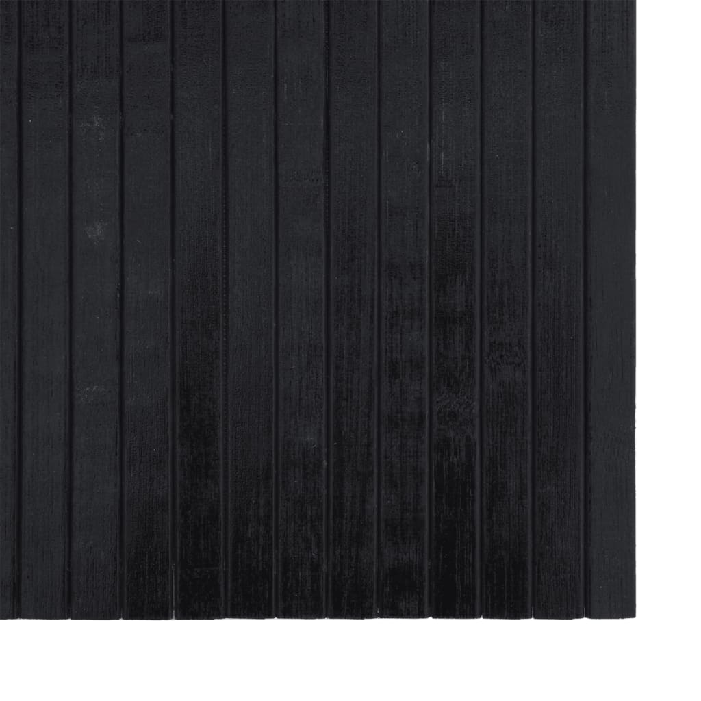 vidaXL Rug Rectangular Black 70x500 cm Bamboo