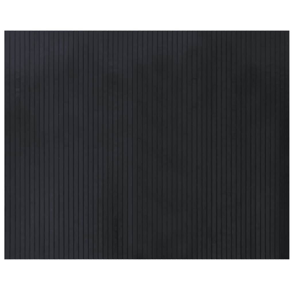 vidaXL Rug Rectangular Black 80x100 cm Bamboo