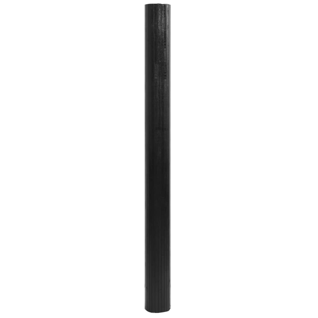 vidaXL Rug Rectangular Black 80x100 cm Bamboo