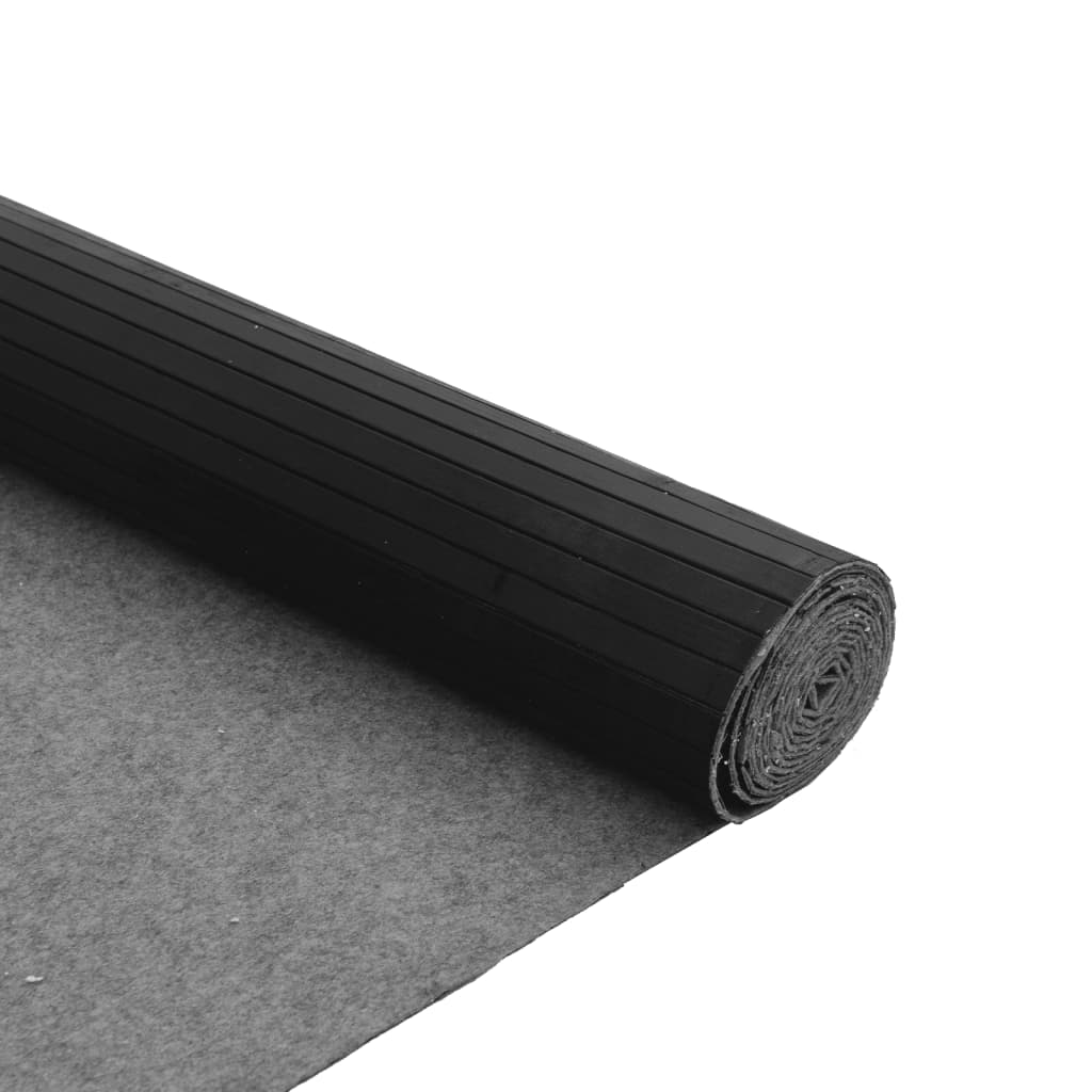 vidaXL Rug Rectangular Black 80x100 cm Bamboo