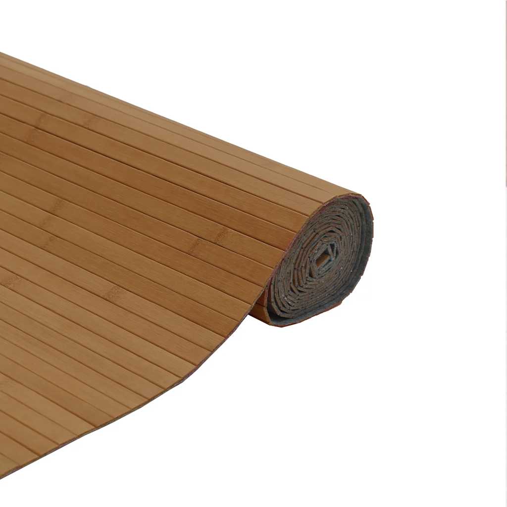 vidaXL Rug Rectangular Brown 80x100 cm Bamboo