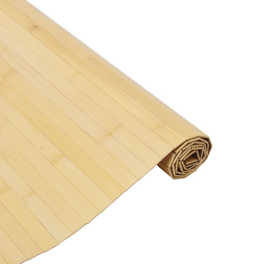 vidaXL Rug Rectangular Light Natural 80x100 cm Bamboo