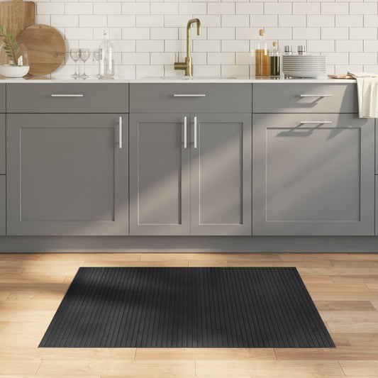 vidaXL Rug Rectangular Grey 80x100 cm Bamboo
