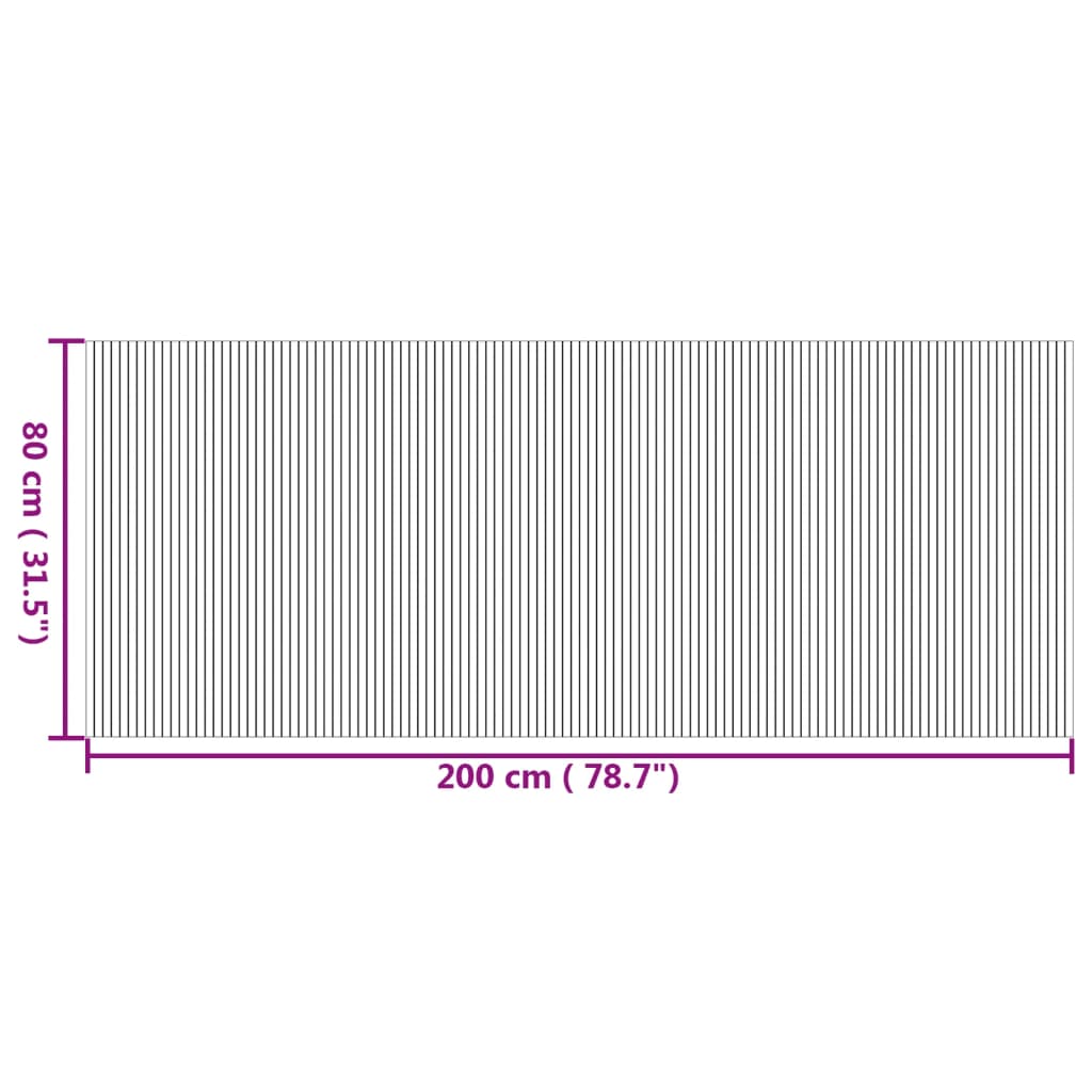 vidaXL Rug Rectangular Nature 80x200 cm Bamboo