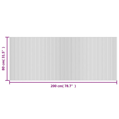 vidaXL Rug Rectangular Brown 80x200 cm Bamboo