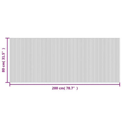 vidaXL Rug Rectangular Light Natural 80x200 cm Bamboo