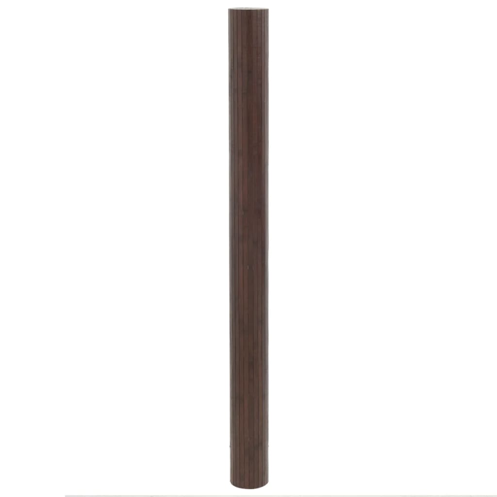 vidaXL Rug Rectangular Dark Brown 80x200 cm Bamboo