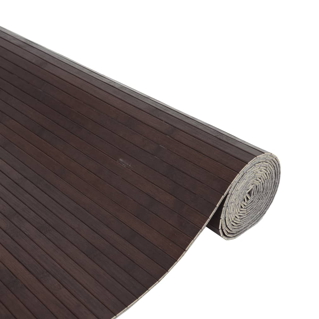 vidaXL Rug Rectangular Dark Brown 80x200 cm Bamboo