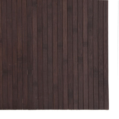 vidaXL Rug Rectangular Dark Brown 80x200 cm Bamboo