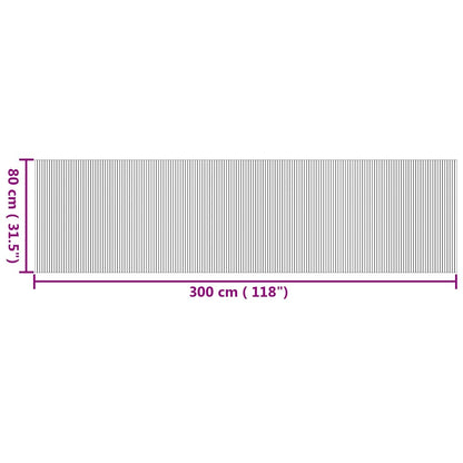 vidaXL Rug Rectangular Natural 80x300 cm Bamboo
