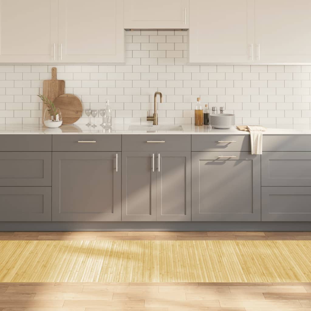 vidaXL Rug Rectangular Light Nature 80x300 cm Bamboo