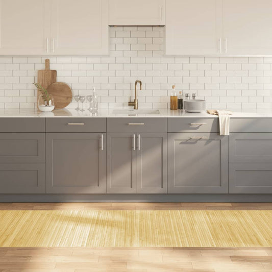 vidaXL Rug Rectangular Light Nature 80x300 cm Bamboo