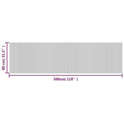 vidaXL Rug Rectangular Grey 80x300 cm Bamboo