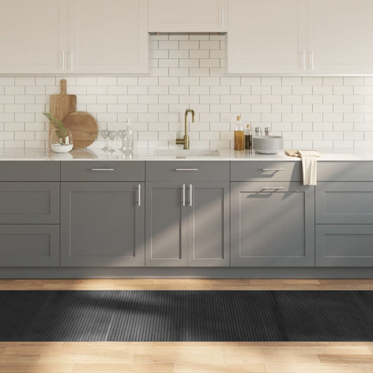 vidaXL Rug Rectangular Grey 80x300 cm Bamboo