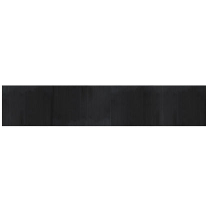 vidaXL Rug | Black | Bamboo, Polypropylene | Large | Rug | Rectangular | Modern
