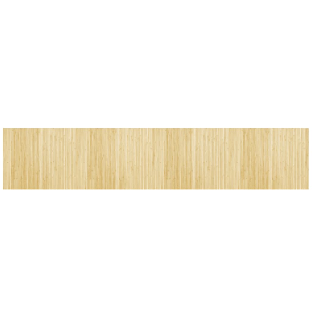 vidaXL Rug Rectangular Light Natural 80x400 cm Bamboo