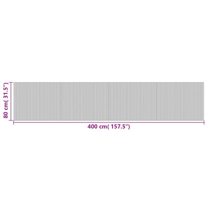 vidaXL Rug Rectangular Light Nature 80x400 cm Bamboo
