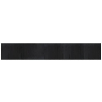 vidaXL Rug | Black | Bamboo, Polypropylene | 80x500 cm | Non-slip | Rug