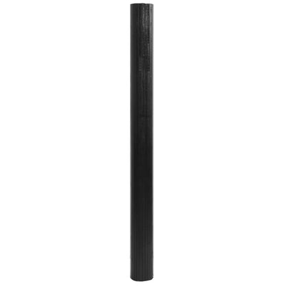 vidaXL Rug | Black | Bamboo, Polypropylene | 80x500 cm | Non-slip | Rug