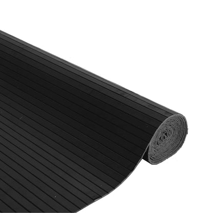 vidaXL Rug Rectangular Black 80x500 cm Bamboo