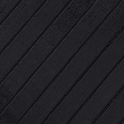 vidaXL Rug Rectangular Black 80x500 cm Bamboo