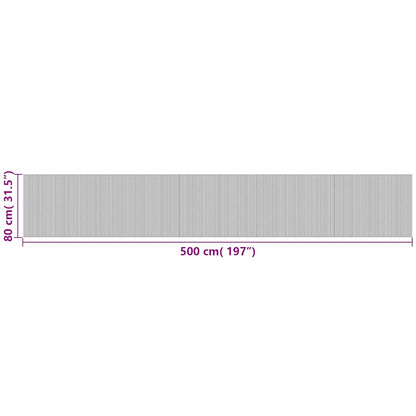 vidaXL Rug Rectangular Black 80x500 cm Bamboo