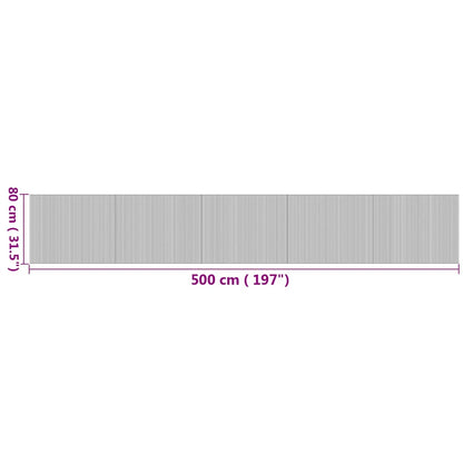 vidaXL Rug Rectangular Nature 80x500 cm Bamboo