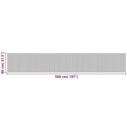 vidaXL Rug Rectangular Brown 80x500 cm Bamboo
