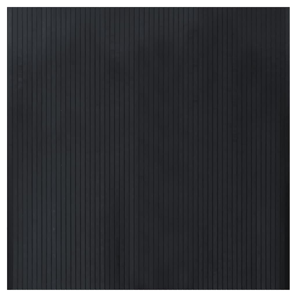 vidaXL Rug Rectangular Black 100x100 cm Bamboo