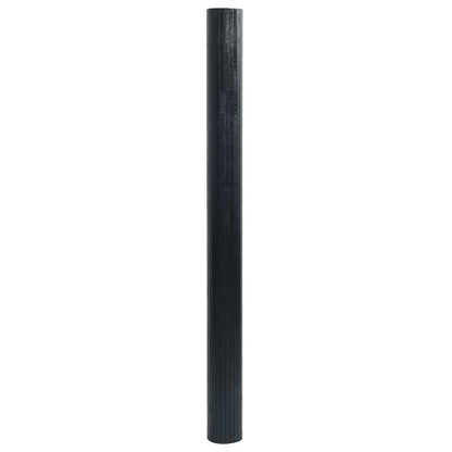 vidaXL Rug Rectangular Black 100x100 cm Bamboo