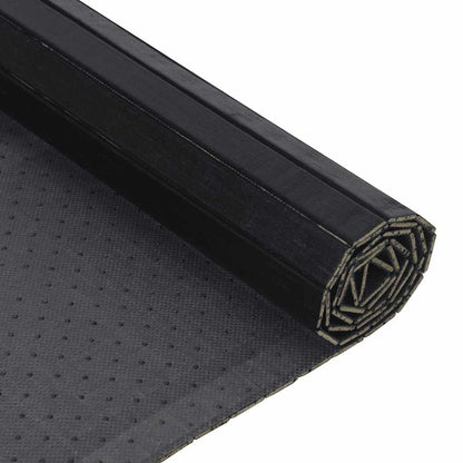 vidaXL Rug Rectangular Black 100x100 cm Bamboo