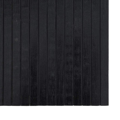 vidaXL Rug Rectangular Black 100x100 cm Bamboo