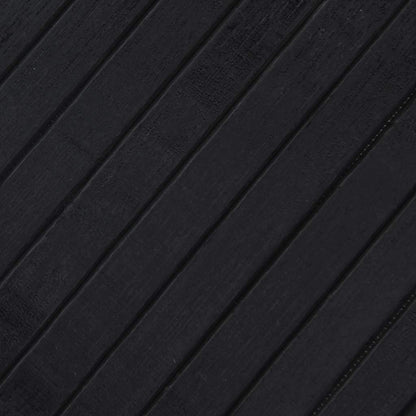 vidaXL Rug Rectangular Black 100x100 cm Bamboo