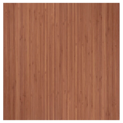 vidaXL Rug Square Brown 100x100 cm Bamboo