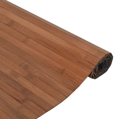 vidaXL Rug Square Brown 100x100 cm Bamboo