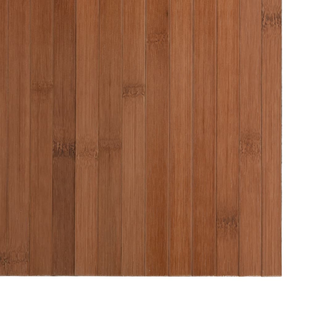 vidaXL Rug Square Brown 100x100 cm Bamboo