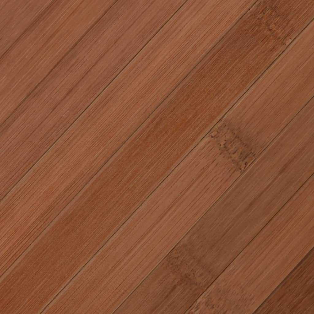 vidaXL Rug Square Brown 100x100 cm Bamboo