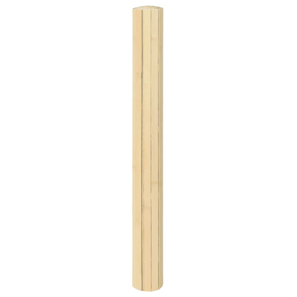 vidaXL Rug Rectangular Light Natural 100x100 cm Bamboo