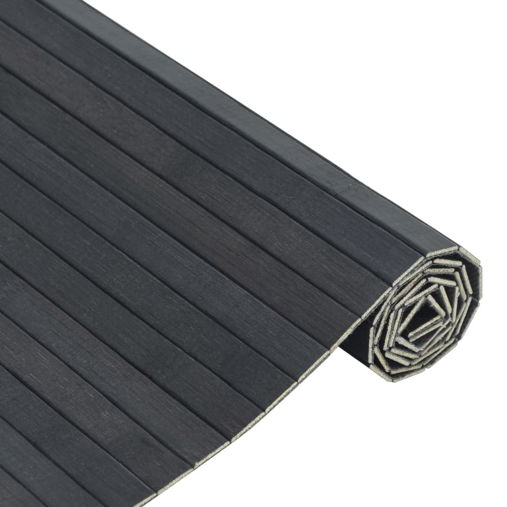 vidaXL Rug Rectangular Grey 100x100 cm Bamboo